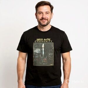 Shred Guitar Community Bernth Graphic Tee Black Large